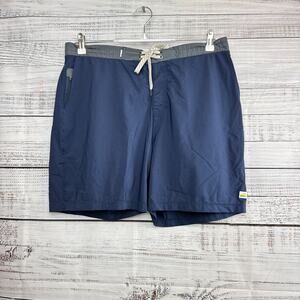 Vuori Mens Sz 36 Banks Shorts Navy Blue Micro Dot